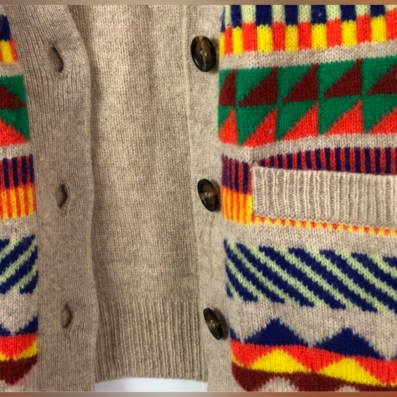 BEAUTIFUL AZTEC 100% MERINO WOOL WALLACE CARDIGAN - Picture 2 of 5